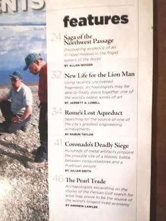 Archaeology (Institute of America) Magazine. March/April 2012.