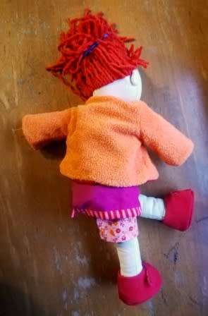 RARE HABA Soft Doll Lotta with Red Hair Blue Eyes and Freckles! 40cm.