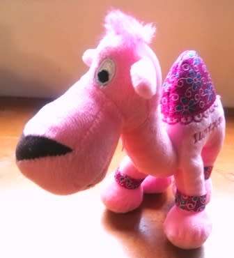Glitzy `I Love Dubai` little pink Camel called Shimmy! Soo cute! 19cm.