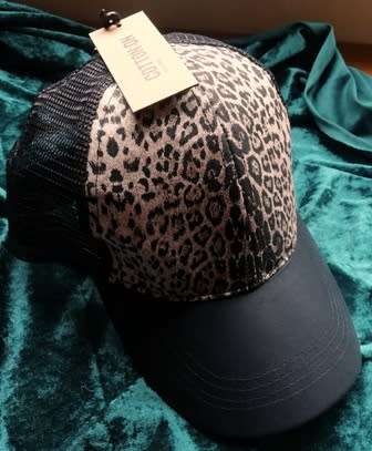 Cotton On - Leather front & Leopard Print with Net Fashion Cap with tags.