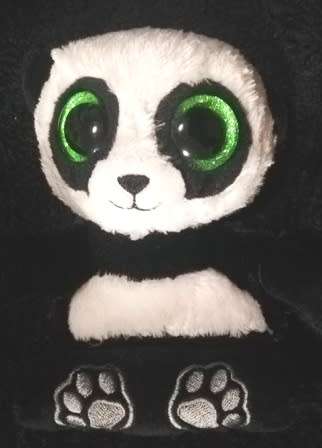 TY. Poo the Panda a Beanie Boo  phone/toy holder. 2017. 12cm.