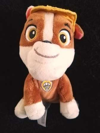 Rubble from Paw Patrol, plush Gund Key Clip soft toy! 17cm.