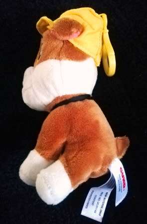 Rubble from Paw Patrol, plush Gund Key Clip soft toy! 17cm.
