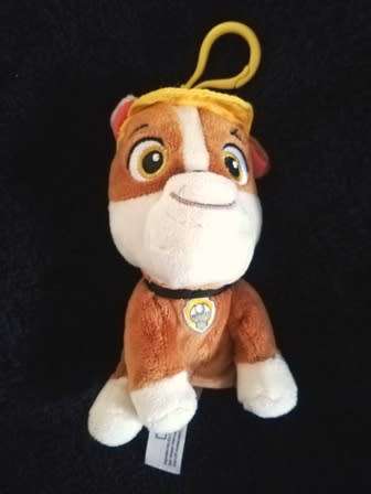 Rubble from Paw Patrol, plush Gund Key Clip soft toy! 17cm.