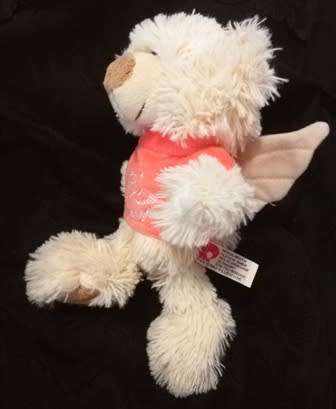 Cute little plush teddy bear with Angel Wings T-Shirt!  25cm.