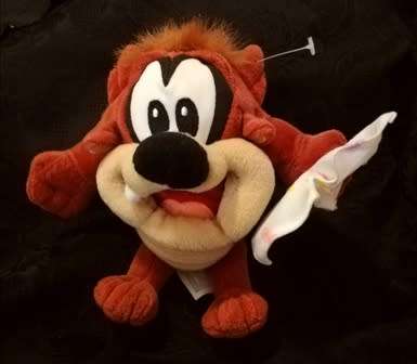 Looney Tunes - `Baby` Taz Tasmanian Devil - Plush Toy!  22cm.