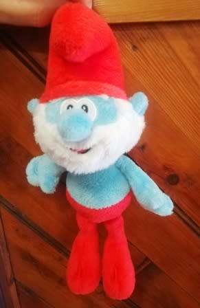 The Smurfs - Papa Smurf plush toy.  25cm.