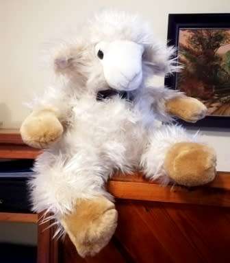 A beautiful, Vintage Bobbl plush Sheep Lamb by Ingrid Stanger. 30cm.