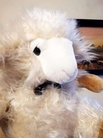 A beautiful, Vintage Bobbl plush Sheep Lamb by Ingrid Stanger. 30cm.