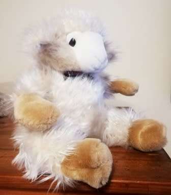 A beautiful, Vintage Bobbl plush Sheep Lamb by Ingrid Stanger. 30cm.