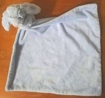Jellycat Blue Bashful Bunny Soother. Plush Baby Comfort/Toy Blanket.