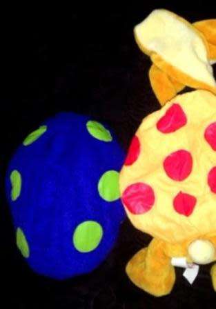 Ricky a dark blue Easter bunny/egg - Frey`s Migros plush soft toy!