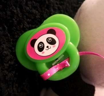 RARE Famosa Nenuco Little Doll. Mini Panda Costume with Pacifier. Tags. 18cm.