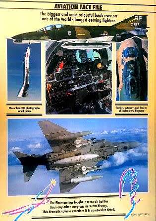 Aviation Fact File. Modern Fighting Aircraft: F-4 Phantom II. Vintage Large hardcover book. 1984.