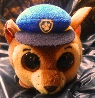 TY Beanie Boos Teeny TYs. Chase Paw Patrol.  Plush Stackable Police Stuffed Animal Toy. 10cm.