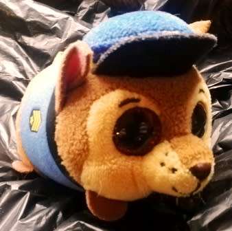 TY Beanie Boos Teeny TYs. Chase Paw Patrol.  Plush Stackable Police Stuffed Animal Toy. 10cm.
