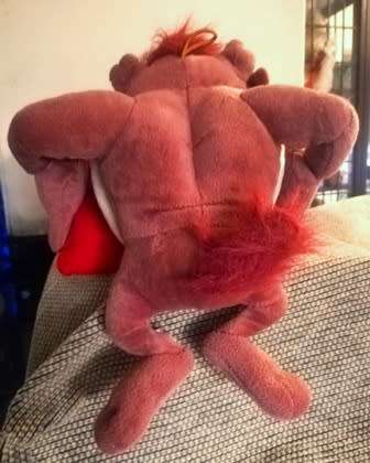 Looney Tunes. Taz Tasmanian Devil with I Love You Pillow. Plush Toy!  28cm.