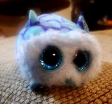 Collectable TY Beanie Boos Teeny TYs. Stackable Plush Toy 2016. Mimi the Blue Owl. 10cm.