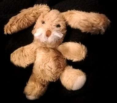 Benny the Bunny a small Trudi plush toy with a keyring clip. 12cm.
