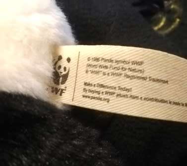 Plush Panda WWF World Wildlife Fund. 20cm.
