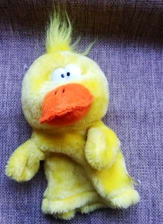 Dinky the Duck Hand Puppet. 25cm.