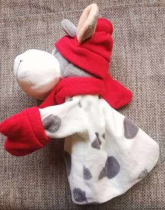 The Cow Doctor plush hand puppet from Switzerland! 27cm.