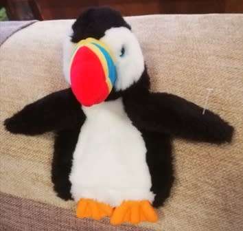 Penny the Penquin. A plush Hand Puppet. 26cm.