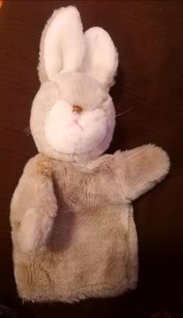 Rocky the Rabbit. A plush Hand Puppet. 33cm.