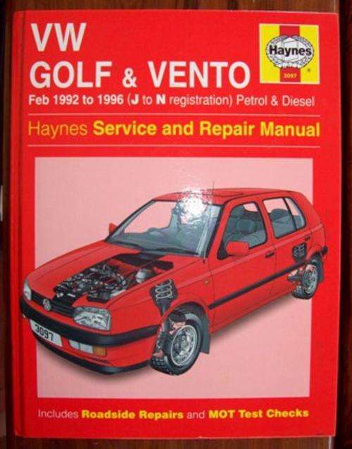 VW Golf & Vento Haynes Service and Repair Manual
