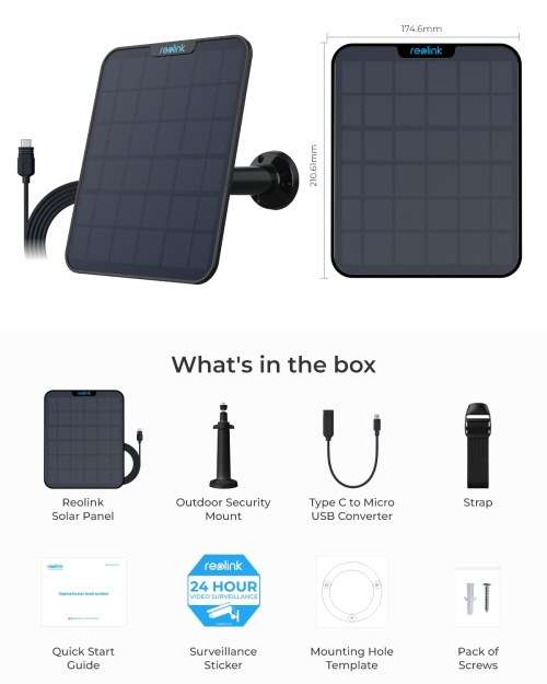 Instacam Reolink Solar Panel (V3 - 6W)