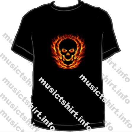 Sound Activated Light Up Fashion EL Music T -Shirt