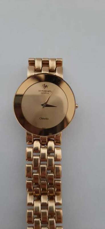 RAYMOND WEIL OF GENEVE OTHELLO EXCLUSIVE(VERY RARE)  18K YELLOW GOLD ELECTROPLATED