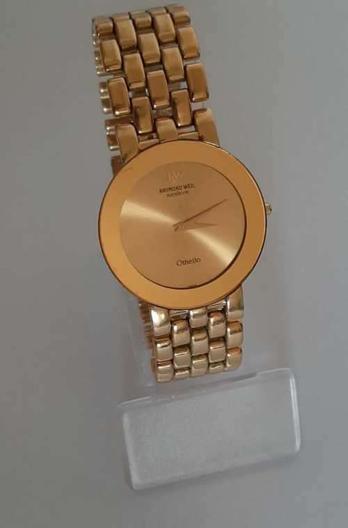 RAYMOND WEIL OF GENEVE OTHELLO EXCLUSIVE(VERY RARE)  18K YELLOW GOLD ELECTROPLATED