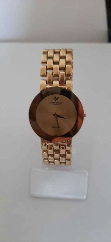 RAYMOND WEIL OF GENEVE OTHELLO EXCLUSIVE(VERY RARE)  18K YELLOW GOLD ELECTROPLATED