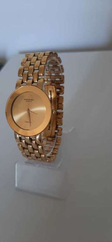 RAYMOND WEIL OF GENEVE OTHELLO EXCLUSIVE(VERY RARE)  18K YELLOW GOLD ELECTROPLATED