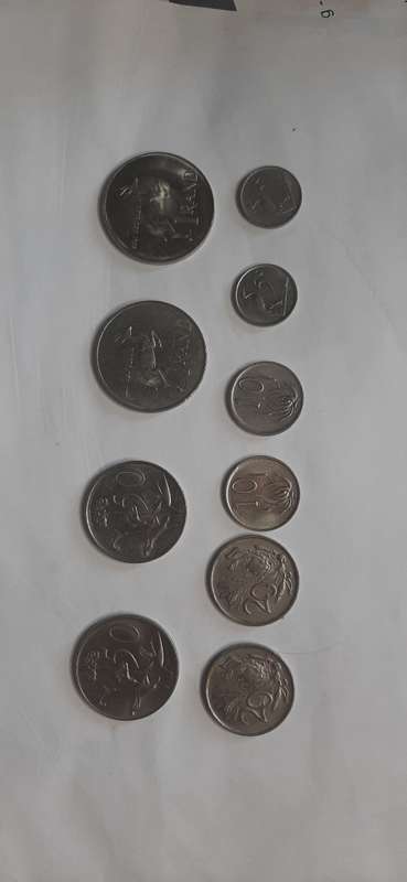 SOUTH AFRICA ANTIQUE COIN COLLECTION FROM 10C -R1 FULL SET