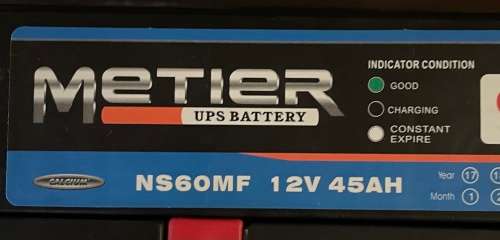 BRAND NEW-METIER 45AH UPS BATTERY