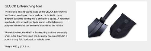 Glock Entrenching Tool With Saw And Carry Pouch (Original Glock Merchandise) Retail R1599