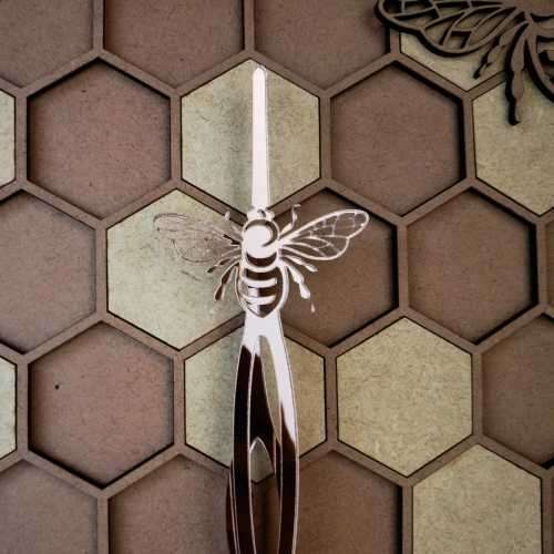Limited Edition Bee Hive Wall Clock 50 cm - Dark Background