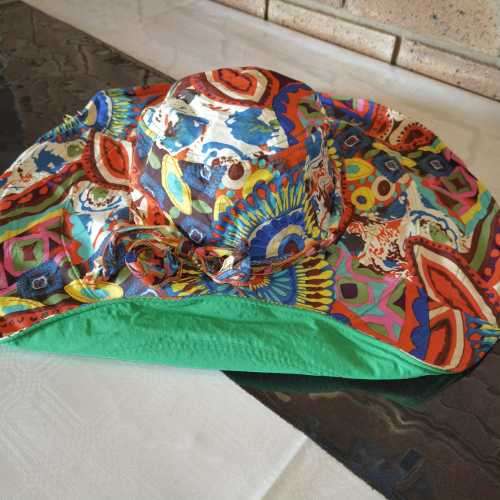 Double Sided Wide Brim Sunhat Dark Green