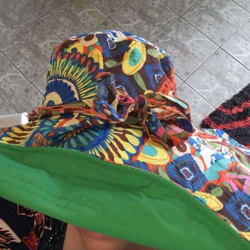Double Sided Wide Brim Sunhat Dark Green