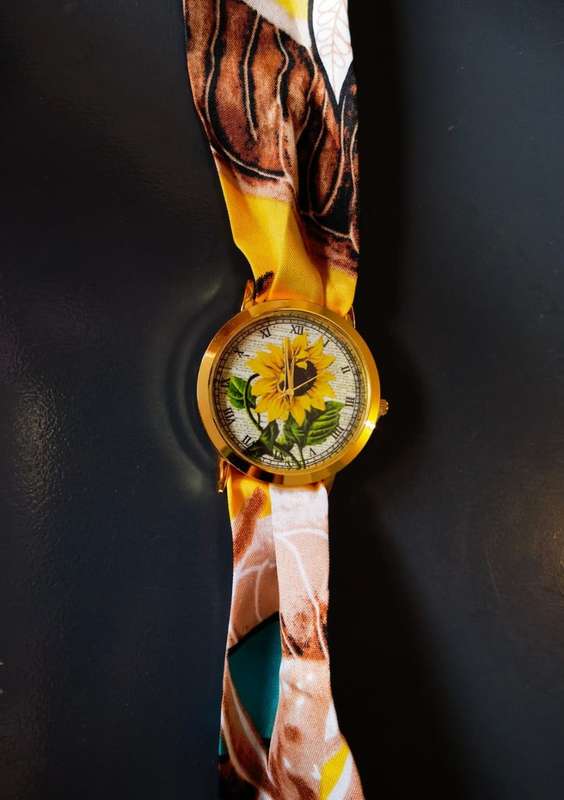 Sunflower Ribbon Tie Watch