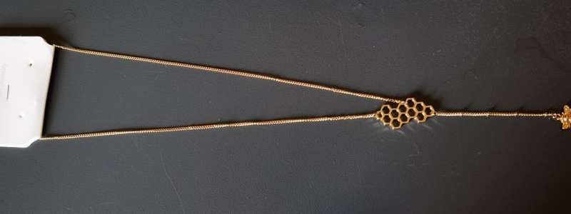 Bee & Honeycomb Charm Necklace
