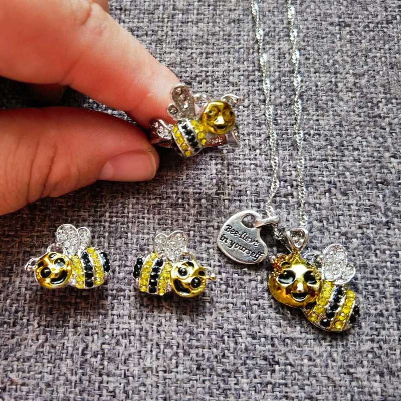 Bee Necklace Set - 4 Piece