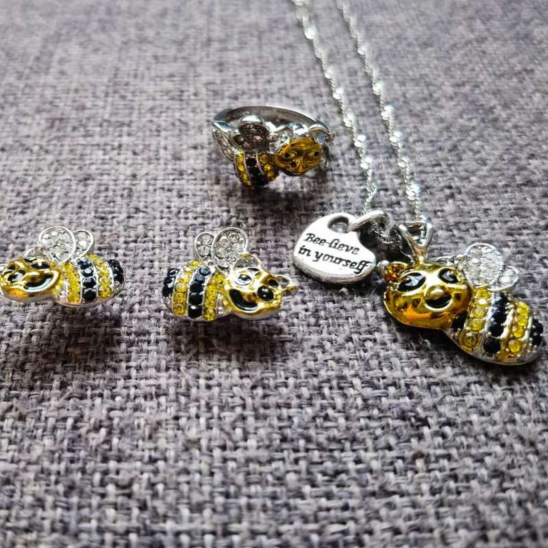 Bee Necklace Set - 4 Piece