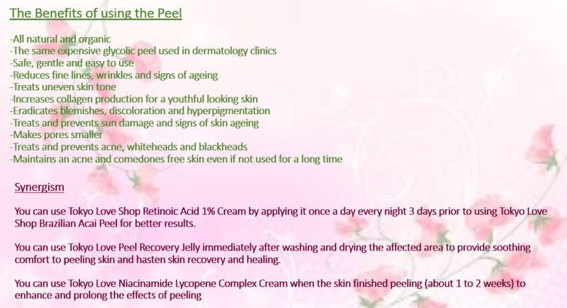 Brazilian Acai Peel- 30% Glycolic Peel - Face and Body