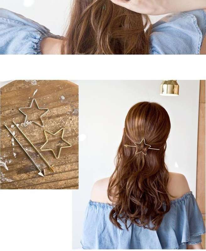 Korean Hair Accessories; Bun Stick; Gold Circle with stick