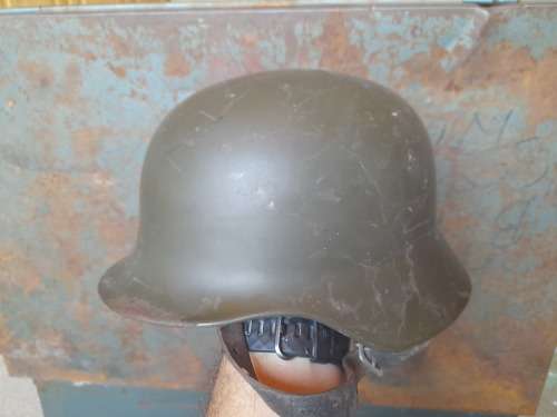 Old South Afrifan Metal Riot Helmet circa 1970
