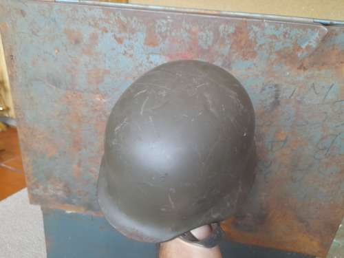 Old South Afrifan Metal Riot Helmet circa 1970