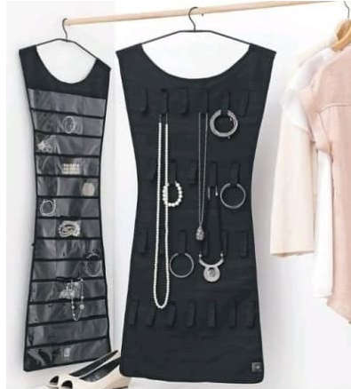 Little Black Dress Hanging Jewelry Organizer